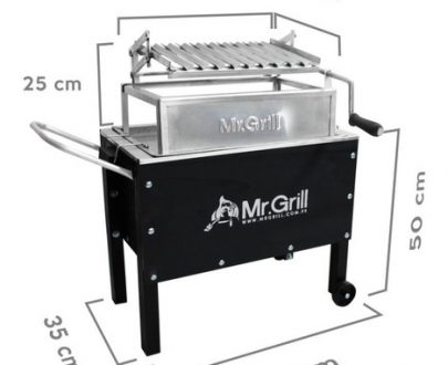 MR GRILL -Medidas: 60 de Largo x 35 de Fondo x 50 Alto
Capacidad : 04 Pollos o 06 kg de carne de cerdo.