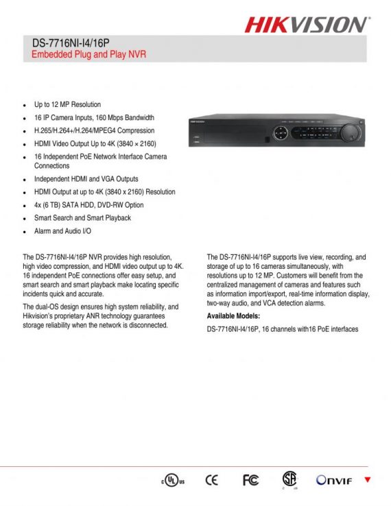 HIKVISION DS-7716NI-I4 3