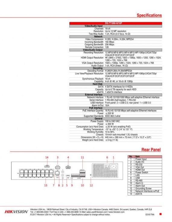 HIKVISION DS-7716NI-I4 4