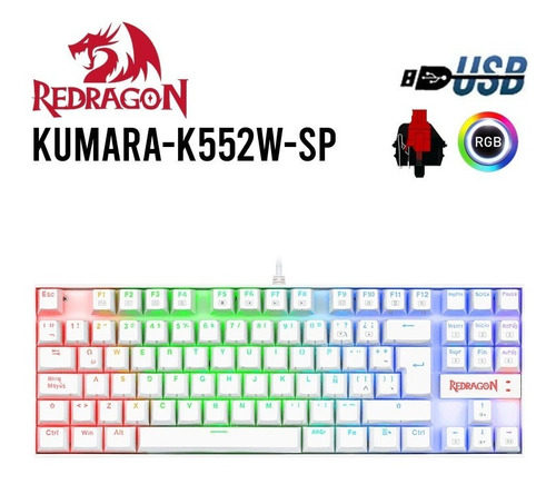 INFOTEC GAMING  Teclado Gamer Redragon Kumara K552w