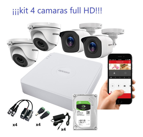 BEST SEGURITY EP-KIT4CAM-METALICAS-FHD